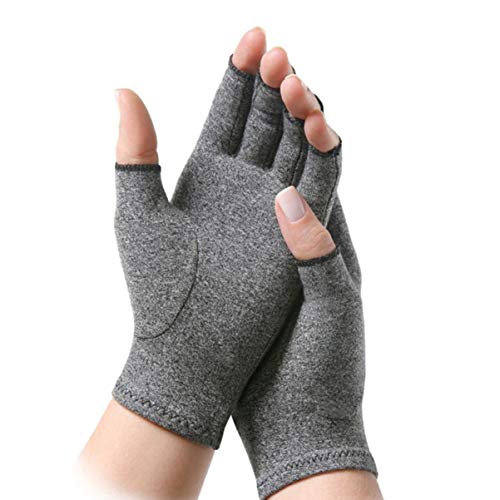 DOITOOL 1 par de guantes de compresión sin dedos para artritis, transpirables, ligeros, guantes de compresión de mano, para aliviar la artritis y el dolor para hombres y mujeres (S)