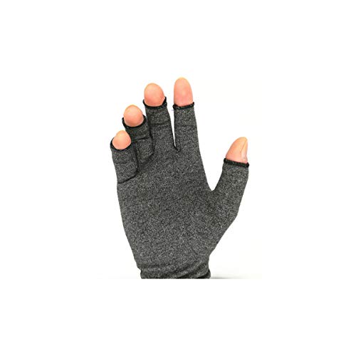 DOITOOL 1 par de guantes de compresión sin dedos para artritis, transpirables, ligeros, guantes de compresión de mano, para aliviar la artritis y el dolor para hombres y mujeres (S)