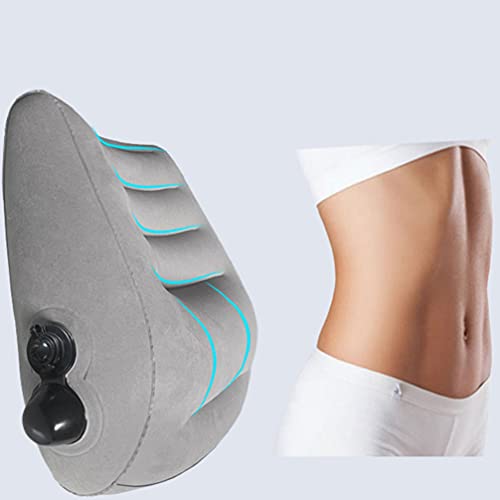 DOITOOL Almohada de Apoyo Lumbar Inflable Silla de Oficina Cojín Trasero Respaldo Ortopédico Soporte Trasero Inferior para Asiento de Coche Silla de Ordenador Silla de Ruedas