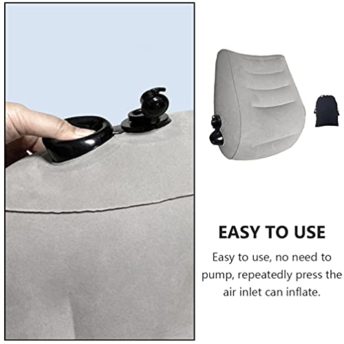 DOITOOL Almohada de Apoyo Lumbar Inflable Silla de Oficina Cojín Trasero Respaldo Ortopédico Soporte Trasero Inferior para Asiento de Coche Silla de Ordenador Silla de Ruedas