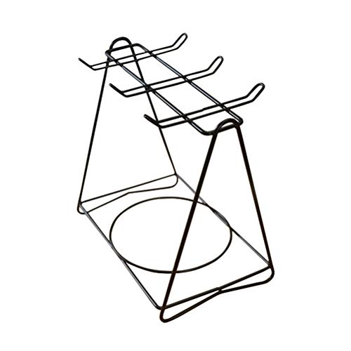DOITOOL Soporte para tazas de acero inoxidable con forma de triángulo para tazas y platos de café, soporte para colgar en la cocina, estante de secado (para 6 tazas, 6 platos)
