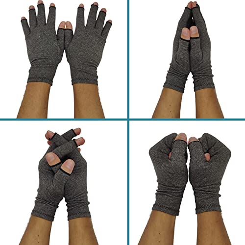 DOLCCIA Guantes de compresión artritis, Alivio para dolor de manos y artrosis, Mejora la hinchazón y circulación, 1 par mujer y hombre (L)