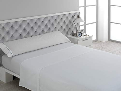 DON ALGODÓN Funda Almohada, Blanco, 45x170