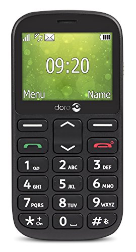 Doro 1360 2.4" 96g Negro Teléfono para Personas Mayores - Teléfono móvil (Barra, SIM Doble, 6,1 cm (2.4"), Bluetooth, 800 mAh, Negro)