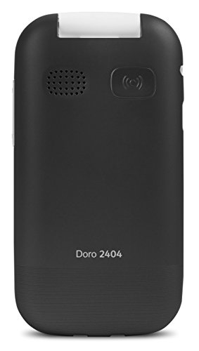 Doro 2404 6,1 cm (2.4") 100 g Negro, Blanco Característica del teléfono - Teléfono móvil (Concha, SIM Doble, 6,1 cm (2.4"), 0,3 MP, 1000 mAh, Negro, Blanco)