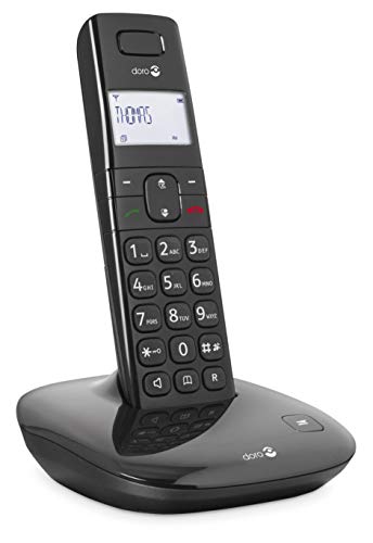 Doro Comfort 1010 Teléfono Inalámbrico DECT para Personas Mayores con Teclas Grandes, Función de Llamada Interna y Compatible con Audífonos [Versión Española y Portuguesa] (X 1)