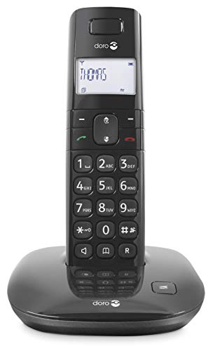 Doro Comfort 1010 Teléfono Inalámbrico DECT para Personas Mayores con Teclas Grandes, Función de Llamada Interna y Compatible con Audífonos [Versión Española y Portuguesa] (X 1)
