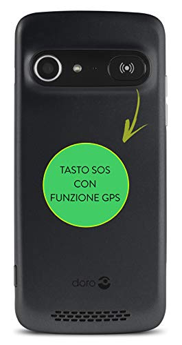 Doro Phone 8040 - Smartphone de 5" (MTK MT6738, Memoria 16 GB Ampliable hasta MicroSD de 32 GB, cámara de 8 MP, Android 7.1) Color Negro