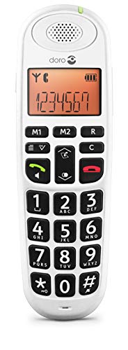 Doro PhoneEasy 100w duo - Teléfono fijo digital (inalámbrico), color blanco