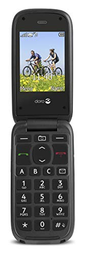 Doro PhoneEasy 613 - Teléfono móvil (320 x 240 Pixeles, MicroSD (TransFlash), 2 MP, GPRS, 900, 1800, 1900 MHz, 3.0) Negro