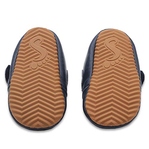 Dotty Fish Lujosos Zapatos clásicos de niño de diseño inglés para Ocasiones Especiales. Azul Marino. 21