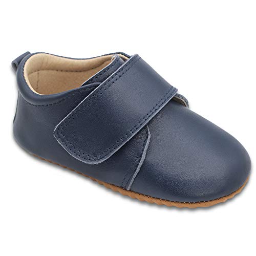 Dotty Fish Lujosos Zapatos clásicos de niño de diseño inglés para Ocasiones Especiales. Azul Marino. 21