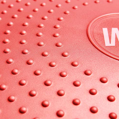 #DoYourFitness Cojín de Equilibrio con Inflador Incluido - Cojín Lumbar Silla de Oficina para Mejorar Postura - Ejercicio en Casa para Rehabilitación y Coordinación - 33 cm / Rojo