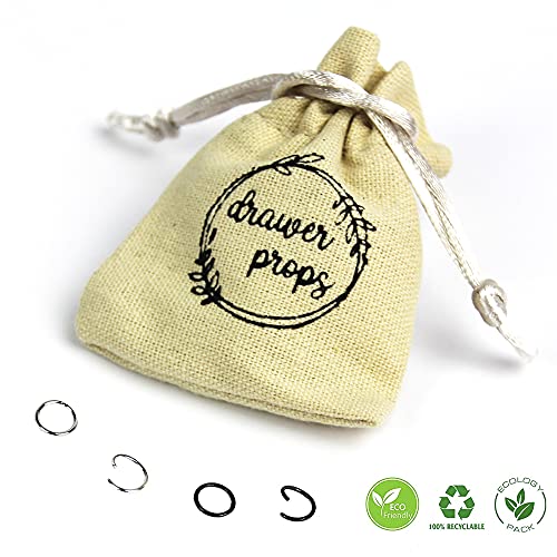 Drawer Props - Pack 2 Piercings Aros Nariz y Septum 0.8 X 8mm de Acero Quirúrgico Flexible - Colores Negro y Plata - Pendientes Reales Hipoalergénicos
