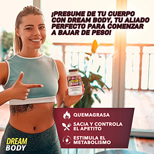 Dreambody | Redefine y tonifica tu figura | Potente quemagrasas, termogénico y saciante del apetito | Fórmula natural con Garcinia Cambogia | Adelgazante sin efectos rebote | 100 cápsulas