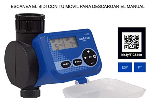 Drip&Fresh C5190 Programador Digital Sistemas, Apertura y Cierre por Segundos. Especial nebulización. No Sirve para riego