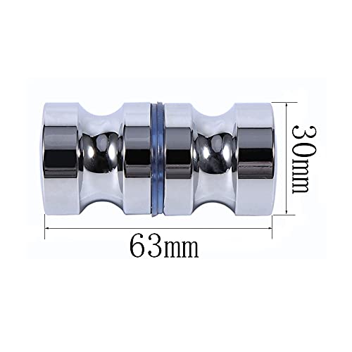 Dtaeye Tirador Puerta Cristal 1 Pieza de Manillas de Puerta de ​Cristal de Acero Inoxidable Tirador de Ducha Redondo Botón Perilla de Repuesto para Puerta de Baño Cocina Oficina