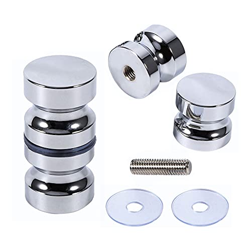 Dtaeye Tirador Puerta Cristal 1 Pieza de Manillas de Puerta de ​Cristal de Acero Inoxidable Tirador de Ducha Redondo Botón Perilla de Repuesto para Puerta de Baño Cocina Oficina