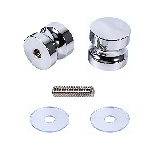 Dtaeye Tirador Puerta Cristal 1 Pieza de Manillas de Puerta de ​Cristal de Acero Inoxidable Tirador de Ducha Redondo Botón Perilla de Repuesto para Puerta de Baño Cocina Oficina