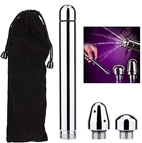 Ducha Enema Douche Accesorios Aluminio 3 Alcachofa de Ducha Boquilla de Agua Anal Rinse Vaginal Kit de Limpieza + Bolsa de terciopelo
