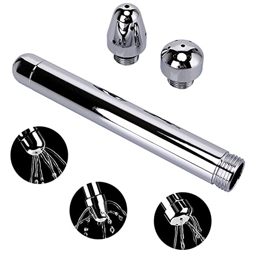 Ducha Enema Douche Accesorios Aluminio 3 Alcachofa de Ducha Boquilla de Agua Anal Rinse Vaginal Kit de Limpieza + Bolsa de terciopelo