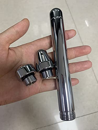 Ducha Enema Douche Accesorios Aluminio 3 Alcachofa de Ducha Boquilla de Agua Anal Rinse Vaginal Kit de Limpieza + Bolsa de terciopelo