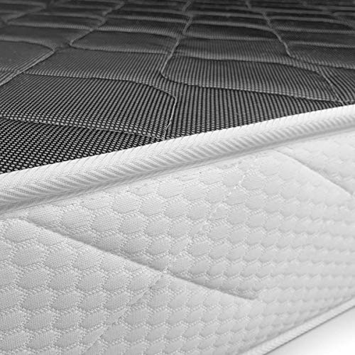 Duérmete Online Colchón Viscoelástico Sena Reversible, Firme y Confortable, Firmeza Media-Alta, Cara Invierno/Verano, Blanco, 90x190 (COLCHONSENA005)