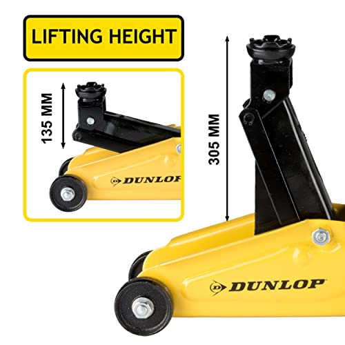 Dunlop Carro hidráulico/Gato de tijera-2000 Kilo-Amarillo y Negro