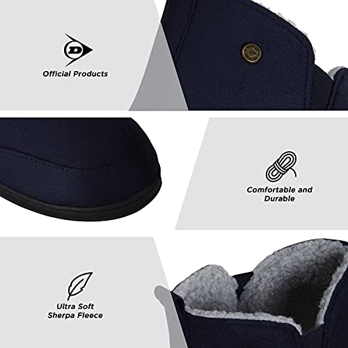 Dunlop Zapatillas Casa Hombre Altas, Pantuflas Hombre De Forro Suave, Zapatillas Hombre Bota Con Suela Antideslizante, Regalos Para Hombres Adolescentes (43 EU, Azul, numeric_43)