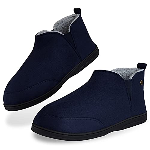 Dunlop Zapatillas Casa Hombre Altas, Pantuflas Hombre De Forro Suave, Zapatillas Hombre Bota Con Suela Antideslizante, Regalos Para Hombres Adolescentes (43 EU, Azul, numeric_43)