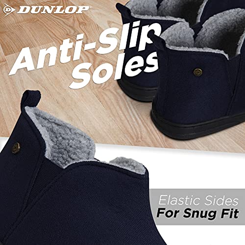 Dunlop Zapatillas Casa Hombre Altas, Pantuflas Hombre De Forro Suave, Zapatillas Hombre Bota Con Suela Antideslizante, Regalos Para Hombres Adolescentes (43 EU, Azul, numeric_43)