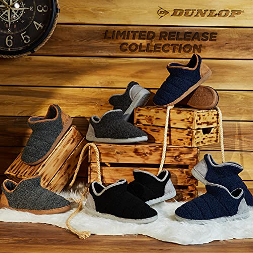Dunlop Zapatillas Casa Hombre Altas, Pantuflas Hombre Forro Borreguito, Zapatillas Hombre Bota Con Suela Antideslizante, Regalos Para Hombres Adolescentes (Gris, 44 EU, numeric_44)