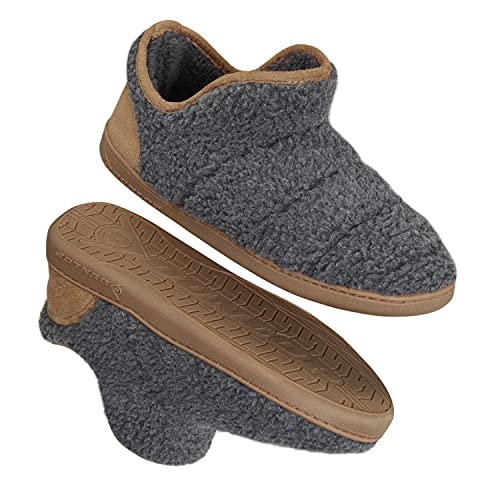 Dunlop Zapatillas Casa Hombre Altas, Pantuflas Hombre Forro Borreguito, Zapatillas Hombre Bota Con Suela Antideslizante, Regalos Para Hombres Adolescentes (Gris, 44 EU, numeric_44)