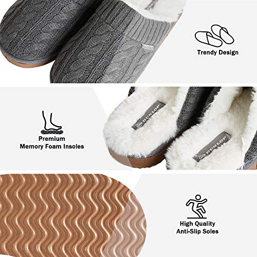 Dunlop Zapatillas Casa Hombre, Pantuflas Hombre De Forro Polar Suave, Zapatillas Hombre Con Suela Antideslizante Interior Exterior (44 EU, Gris Oscuro, numeric_44)