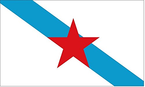 Durabol Grand Bandera de Galicia con Estrella-Estreleira- independentista de Galicia -Gallego150*90 cm Satén
