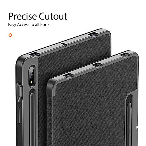 DUX DUCIS Funda para Samsung Galaxy Tab S7 11 Inch (T870/T875) 2020, Carcasa Folio Ligera con Carcasa Silicona TPU Smart Cover Case con Self-Sleep/Wake, para Samsung Tab S7 11", Negro