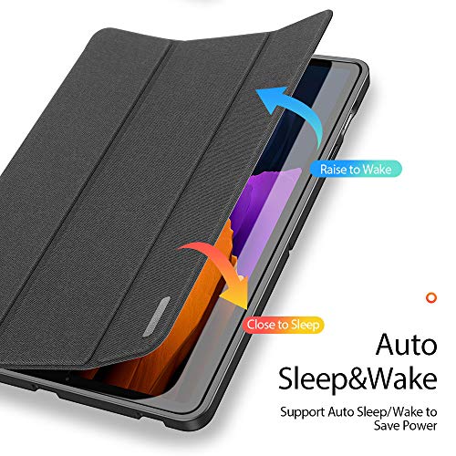 DUX DUCIS Funda para Samsung Galaxy Tab S7 11 Inch (T870/T875) 2020, Carcasa Folio Ligera con Carcasa Silicona TPU Smart Cover Case con Self-Sleep/Wake, para Samsung Tab S7 11", Negro