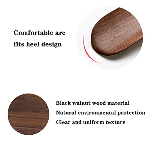 DXIUMZHP Calzador Largo Cucharas para Zapatos De Madera De Nogal Negro, Cuerno De Zapato De Madera Maciza Superlargo, para Hoteles Familiares, Fácil De Colgar con Cuerda