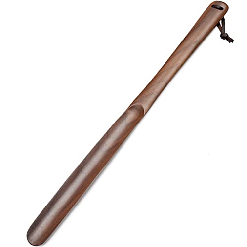 DXIUMZHP Calzador Largo Cucharas para Zapatos De Madera De Nogal Negro, Cuerno De Zapato De Madera Maciza Superlargo, para Hoteles Familiares, Fácil De Colgar con Cuerda