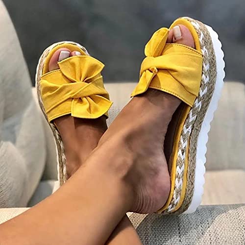 DZQQ Sandalias de Mujer 2020 Nuevas Sandalias de Plataforma con Zapatos de cuña para Mujer Sandalias de Verano Dulces Tacones Altos Chaussure Femme Flip Flop