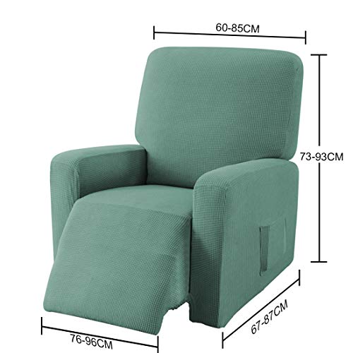 E EBETA Jacquard Funda de sillón, Capuchas elásticas para sillón, Elástico Funda para sillón reclinable (Verde Claro)