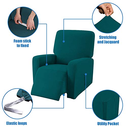E EBETA Jacquard Funda de sillón, Capuchas elásticas para sillón, Elástico Funda para sillón reclinable (Verde Oliva)