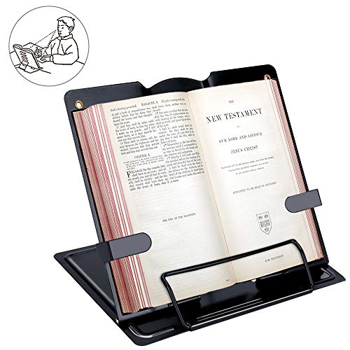 E-More Soporte de libro para lectura, Soporte para libros, buen atril con materiales y acabado esmerados, Perfecto elige para los lectore