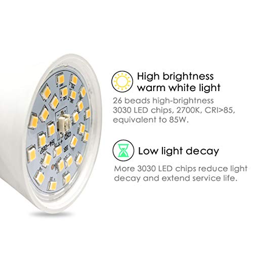 E27 LED Bombilla,14W equivalente a 120W,Luz Blanca Fría 6000k,1200 lumen,No regulable,Pack de 6 Unidades