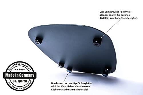 ECHTSTAHL Tabla deslizante para Thermomix® TM5 / TM6, fabricada en Alemania (antracita).