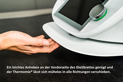 ECHTSTAHL Tabla deslizante para Thermomix® TM5 / TM6, fabricada en Alemania, color blanco.