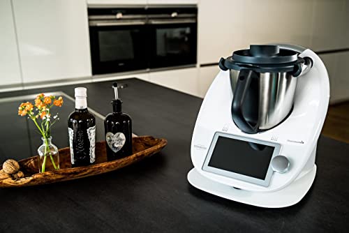 ECHTSTAHL Tabla deslizante para Thermomix® TM5 / TM6, fabricada en Alemania, color blanco.