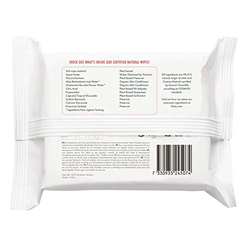 Eco by Naty Toallitas desechables wc para bebé, 504 unidades (12x42), Toallitas húmedas hechas a base de fibras vegetales, 0% plástico