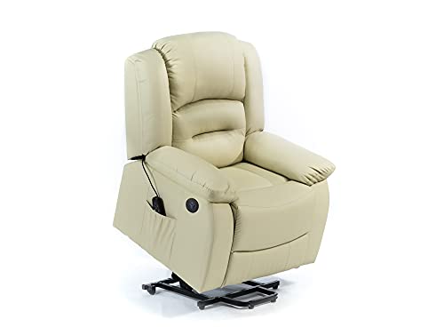 ECODE Sillón de Masaje Levantapersonas Maximum. 9 Modos de Masaje, Sistema Elevador por botonera con USB y Leds (Beige)