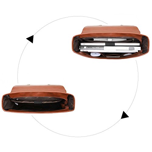 ECOSUSI Maletín para Mujer para Portátil de 14 Pulgadas Bolsa de Hombro Bolsa para Computadora Arco Desmontable